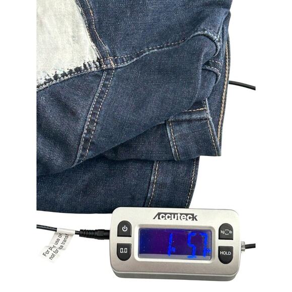 Riders Lee Denim Jacket Size L Indigo Hand Painted Creation of Adam Art to Wear - Picture 11 of 11